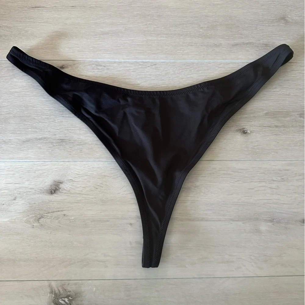 Skims Thong Bikini Bottom 3x Black New‎ With Tags